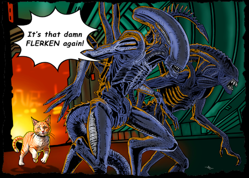 (image for) Flerken Vs. Xenomorph T-shirt